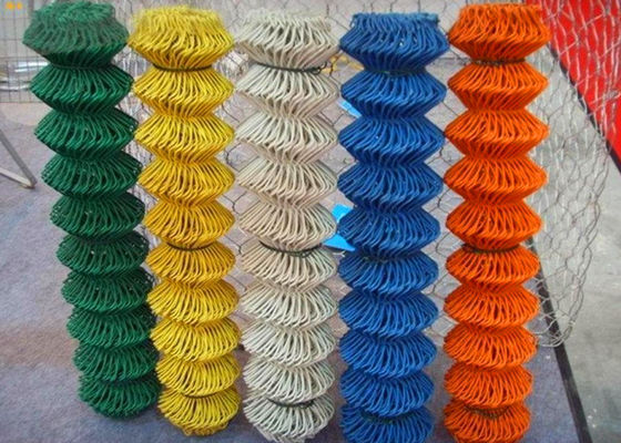 métal de 5mm barrière Pvc Diamond Mesh Fencing Smooth Surface de maillon de chaîne de 4 pieds