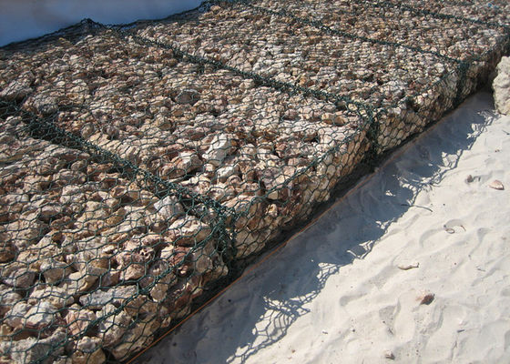 Paniers hexagonaux d'acier inoxydable Gabion de largeur du grillage 2m de Gabion de cage