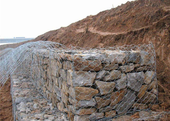 Paniers hexagonaux d'acier inoxydable Gabion de largeur du grillage 2m de Gabion de cage