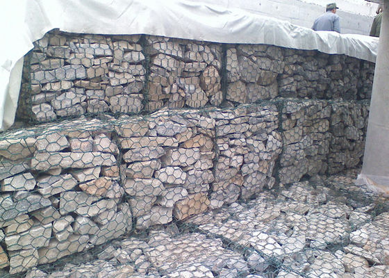 2.7mm imperméables	Fil galvanisé Mesh For Gabion Baskets de Gabion